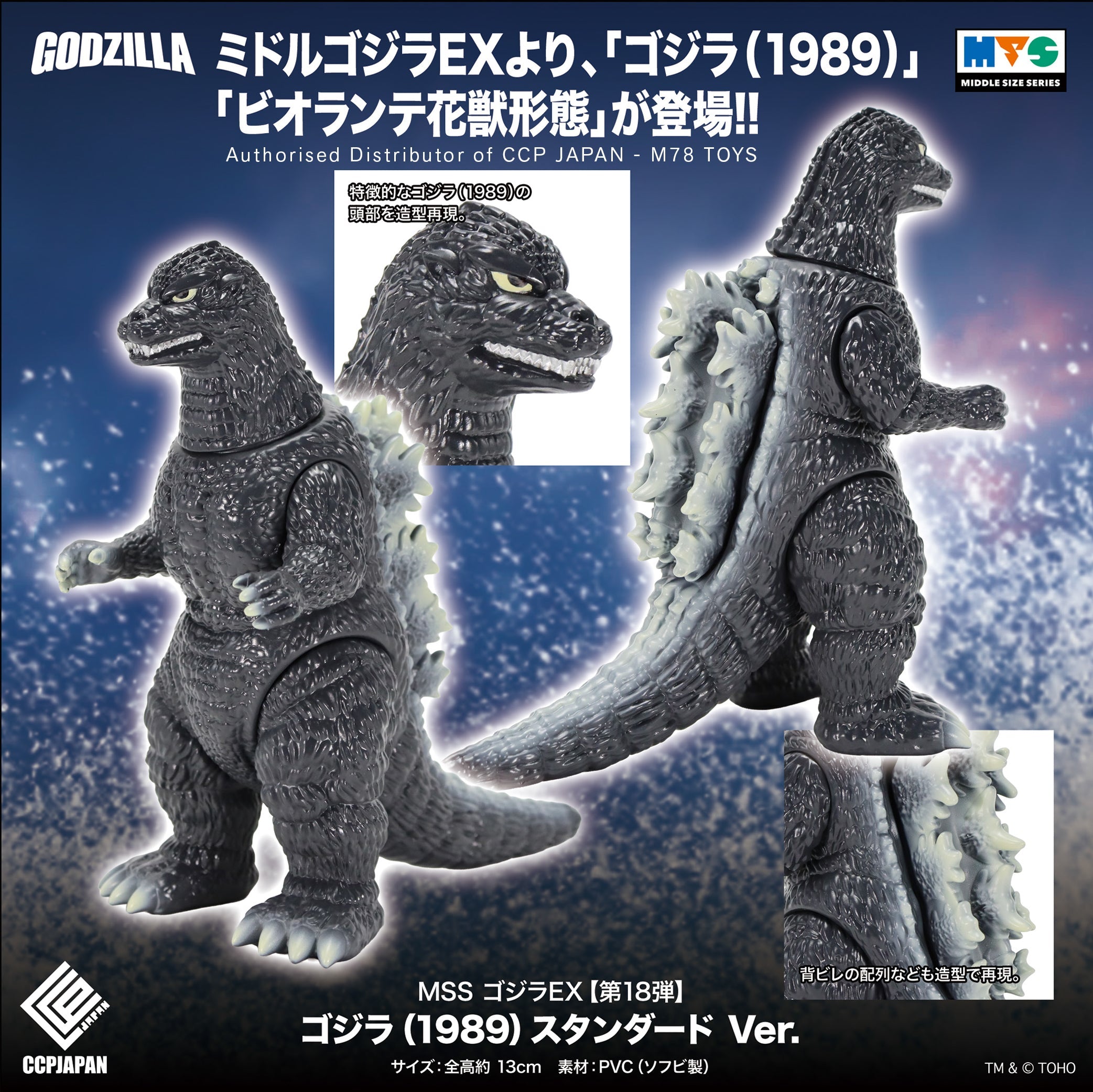 Middle Size Series 哥斯拉 EX (第18彈) 哥斯拉 (1989)【經典Ver.】 CCP JAPAN