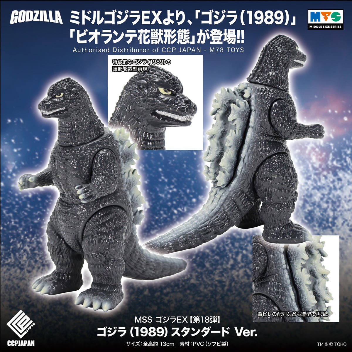 Middle Size Series 哥斯拉 EX (第18彈) 哥斯拉 (1989)【經典Ver.】 CCP JAPAN